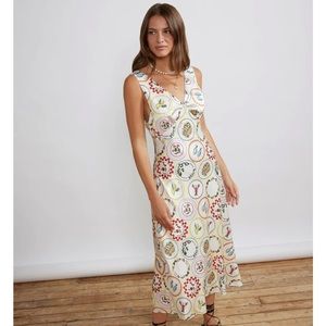 Kitri Vintage Plates Slip Dress